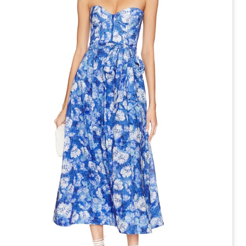 Bardot blue midi dress floral